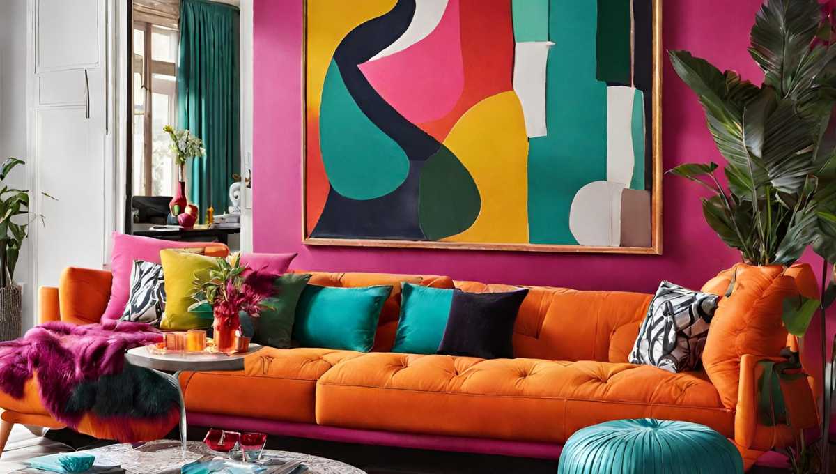 Decorate your living room with bold colors and stylish design Style.